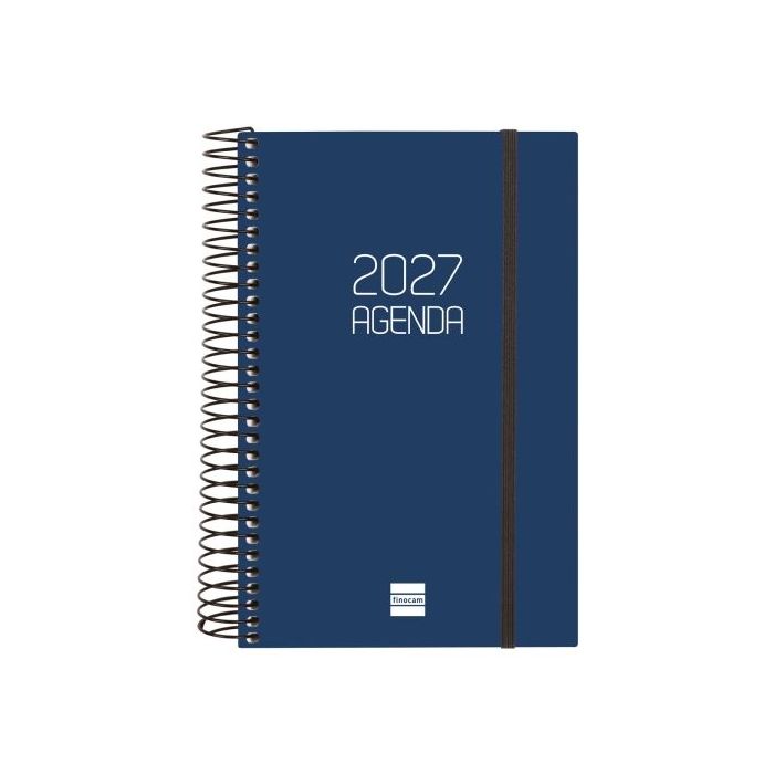 Finocam Espiral Basics Opaque Agenda - Anual 2027 - 1 Dia por Pagina - Formato E5 - 117x181mm - Espiral - Tapa de Polipropileno