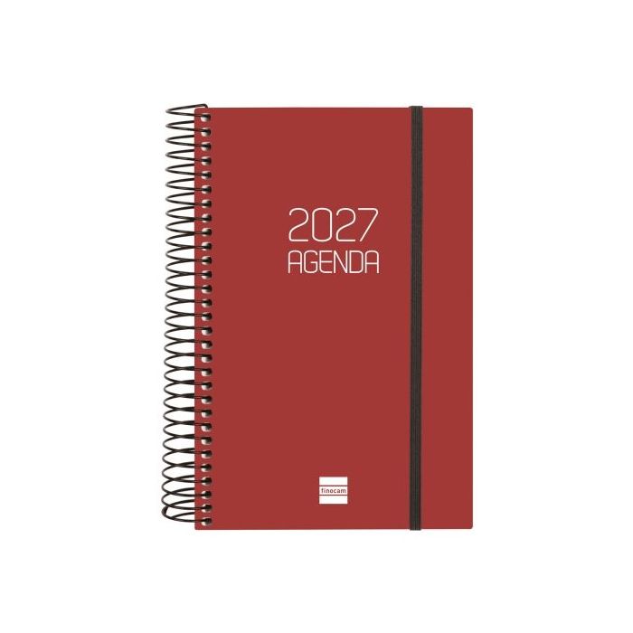 Finocam Espiral Basics Opaque Agenda - Anual 2027 - 1 Dia por Pagina - Formato E5 - 117x181mm - Espiral - Tapa de Polipropileno