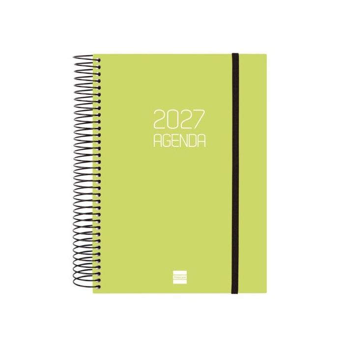 Finocam Espiral Basics Opaque Agenda - Anual 2027 - 1 Dia por Pagina - Formato E10 - 155x212mm - Espiral - Tapa de Polipropileno