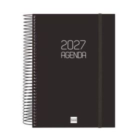 Finocam Espiral Basics Opaque Agenda - Anual 2027 - 1 Dia por Pagina - Formato E10 - 155x212mm - Espiral - Tapa de Polipropileno