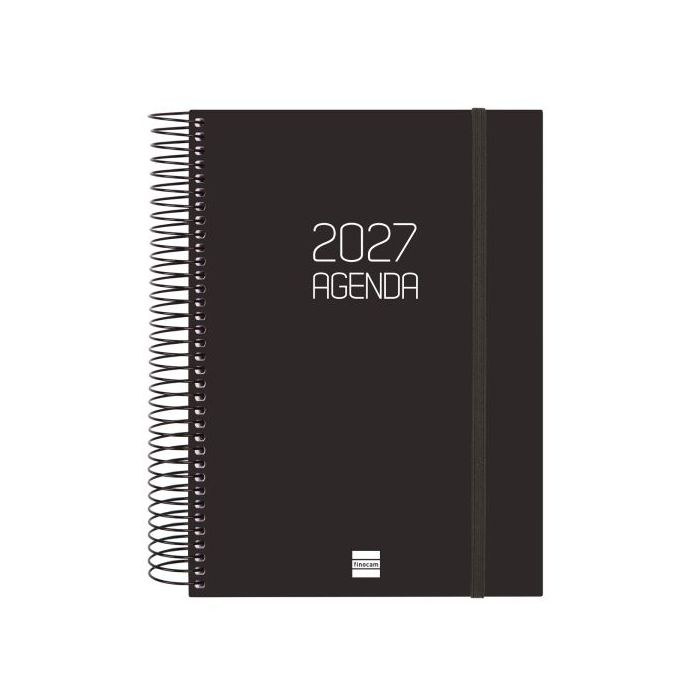 Finocam Espiral Basics Opaque Agenda - Anual 2027 - 1 Dia por Pagina - Formato E10 - 155x212mm - Espiral - Tapa de Polipropileno