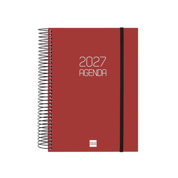 Finocam Espiral Basics Opaque Agenda - Anual 2027 - 1 Dia por Pagina - Formato E10 - 155x212mm - Espiral - Tapa de Polipropileno