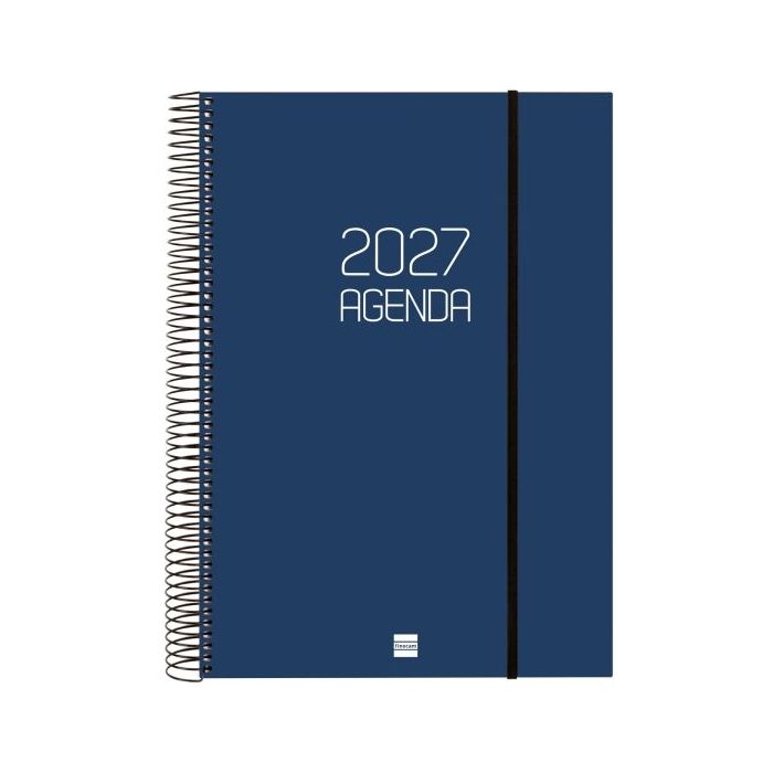 Finocam Espiral Basics Opaque Agenda - Anual 2027 - 1 Dia por Pagina - Formato E40 - 210x297mm - Espiral - Tapa de Polipropileno