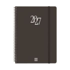 Finocam Espiral Basics My Agenda - Anual 2027 - Semana Vista Horizontal - Formato E10 - 155x212mm - Espiral - Tapa Dura de Carto