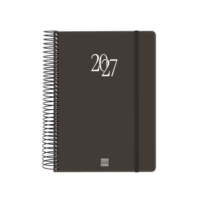 Finocam Espiral Basics My Agenda - Anual 2027 - 1 Dia por Pagina - Formato E10 - 155x212mm - Espiral - Tapa Dura de Carton Forra