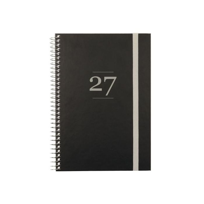 Finocam Moda Agenda Internacional - Anual 2027 - Semana Vista Vertical - 140x204mm - Goma Elastica - Tapa Dura de Carton Forrado