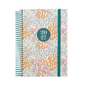 Finocam Moda Espiga Agenda Internacional - Anual 2027 - 1 Dia por Pagina - 140x204mm - Goma Elastica - Tapa Dura de Carton Forra