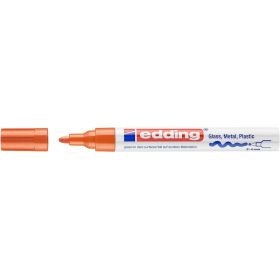 Edding 750 Rotulador Permanente - Punta Redonda - Trazo entre 2 y 4 mm. - Tinta Opaca - Secado Rapido - Color Naranja