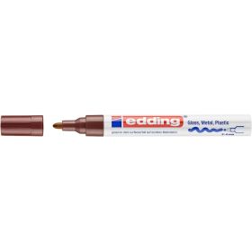 Edding 750 Rotulador Permanente - Punta Redonda - Trazo entre 2 y 4 mm. - Tinta Opaca - Secado Rapido - Color Marron
