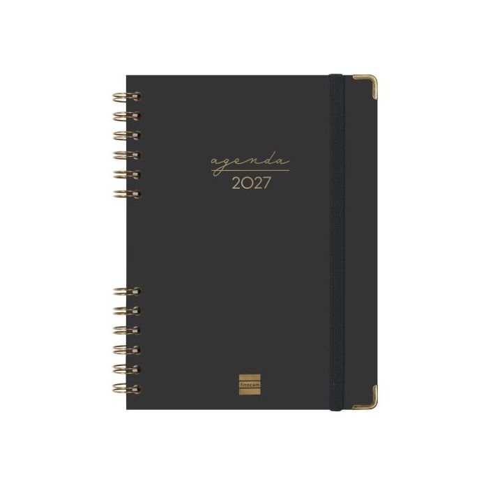 Finocam Espiral Trendy Alma Agenda - Anual 2027 - Semana Vista Horizontal - Formato E10 - 155x212mm - Espiral - Tapa Dura de Car