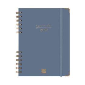 Finocam Espiral Trendy Alma Agenda - Anual 2027 - Semana Vista Horizontal - Formato E10 - 155x212mm - Espiral - Tapa Dura de Car