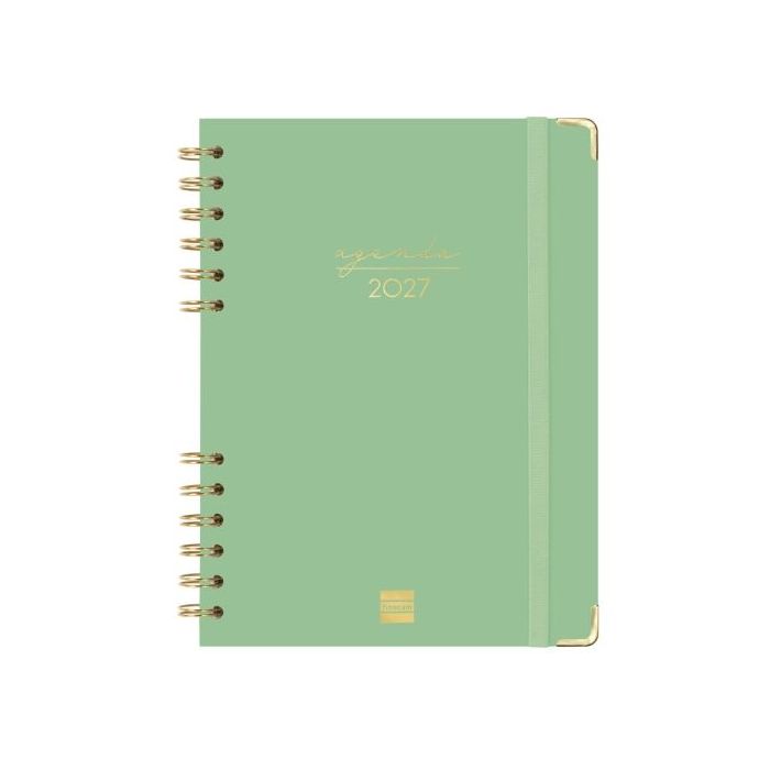 Finocam Espiral Trendy Alma Agenda - Anual 2027 - Semana Vista Horizontal - Formato E10 - 155x212mm - Espiral - Tapa Dura de Car