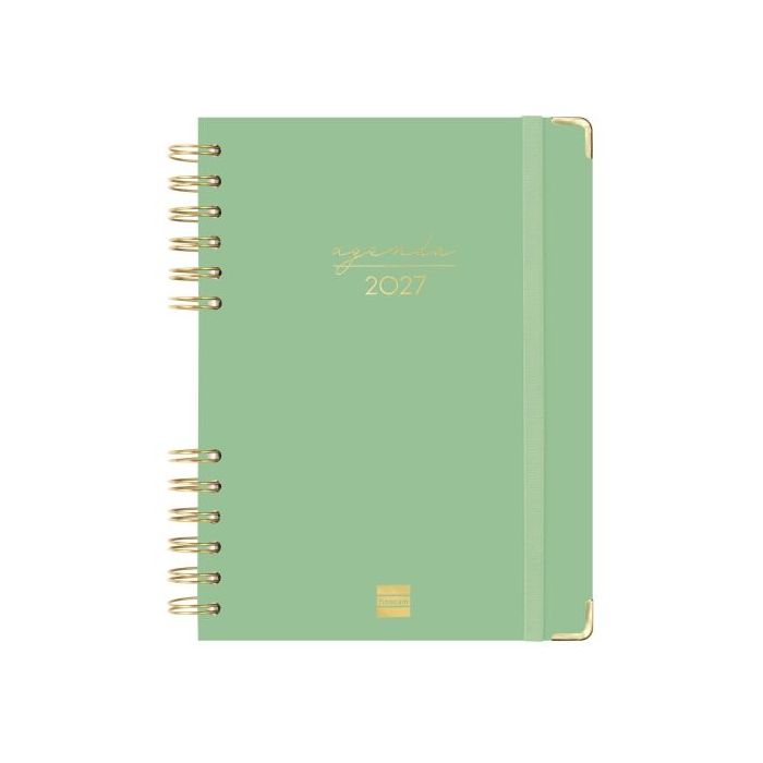 Finocam Espiral Trendy Alma Agenda - Anual 2027 - 1 Dia por Pagina - Formato E10 - 155x212mm - Espiral - Tapa Dura de Carton For