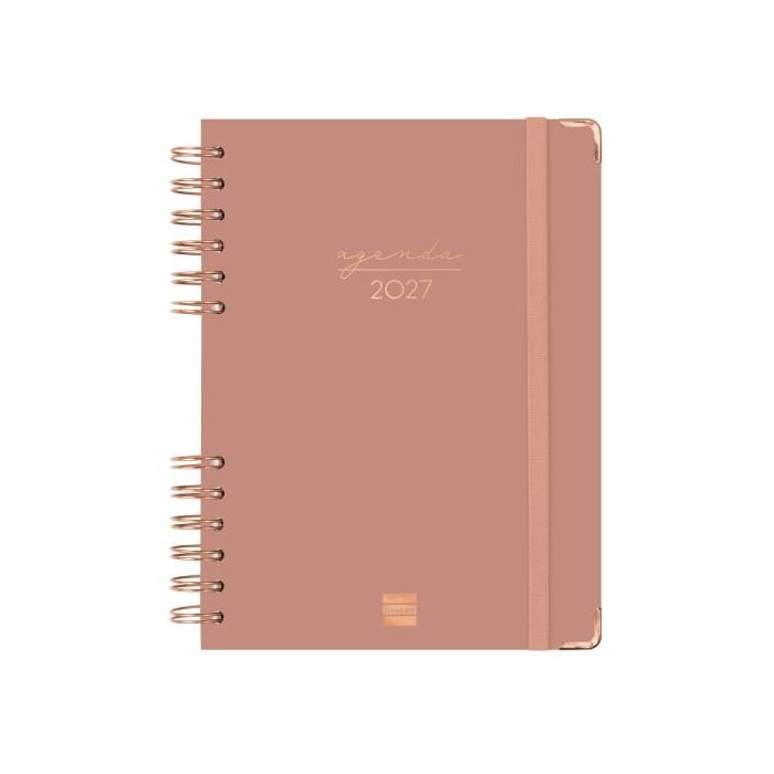 Finocam Espiral Trendy Alma Agenda - Anual 2027 - 1 Dia por Pagina - Formato E10 - 155x212mm - Espiral - Tapa Dura de Carton For