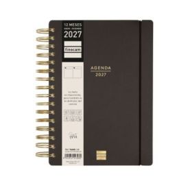 Finocam Haiku Agenda - Anual 2027 - 1 Dia por Pagina - Formato E10 - 155x212mm - Espiral Doble - Tapa Dura de Tacto Suave - Goma