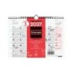 Finocam Neutro Calendario de Pared - Anual 2027 - Mes Vista - Formato S - 210x150mm - Espiral Doble - Papel de 120g/m2 - Espacio
