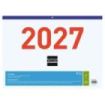 Finocam Calendario Faldilla - Anual 2027 - Mes Vista - Formato F94 - 430x310mm - Papel de 80g/m2 Microperforado - Numeros Grande