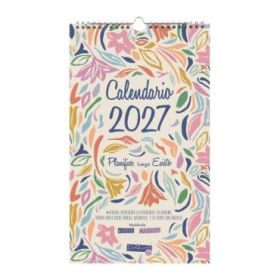 Finocam Talkual Calendario de Pared - Anual 2027 - Mes Vista - 210x360mm - Espiral Doble - Papel de 135g/m2 - Espacio para Escri