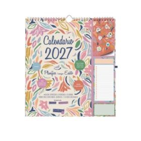 Finocam Talkual Calendario de Pared - Anual 2027 - Mes Vista - 300x340mm - Espiral Doble - Papel de 140g/m2 - Espacio para Escri