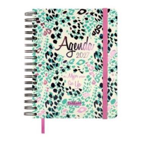 Finocam Talkual Plan Agenda - Anual 2027 - 1 Dia por Pagina - 155x217mm - Espiral Doble - Tapa Dura - Goma Elastica - Papel de 8