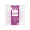 Finocam Chic Calendario de Pared - Anual 2027 - Mes Vista - 300x300mm - Espiral Doble - Papel de 120g/m2 - Espacio para Escribir