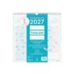 Finocam Chic Calendario de Pared - Anual 2027 - Mes Vista - 300x300mm - Espiral Doble - Papel de 120g/m2 - Espacio para Escribir