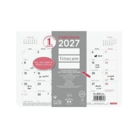 Finocam Trendy Chic Calendario con Iman - Anual 2027 - Mes Vista - Formato S - 210x150mm - Encolado - Papel de 120g/m2 - Espacio