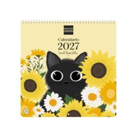 Finocam Sarah Meyer-Delius Calendario de Pared - Anual 2027 - Mes Vista - 300x300mm - Papel de 170g/m2 - Ilustraciones Surtidas
