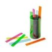 Faibo Bote con 100 Reglas Escolares de 16cm - Colores Fluor Tranparentes Surtidos