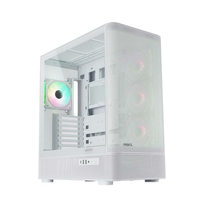 Abysm Danube Sava H500 II Torre ATX - Lateral de Cristal Templado - 3.5  y 2.5  - USB-A, USB-C y Audio - 4 Ventiladores ARGB Ins