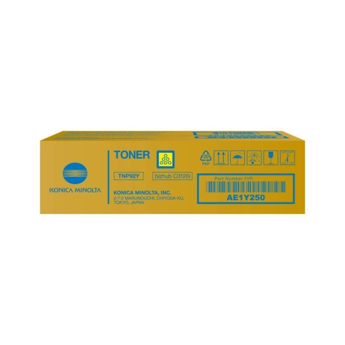 Konica Minolta TNP92 Amarillo Cartucho de Toner Original TNP92Y/AE1Y250