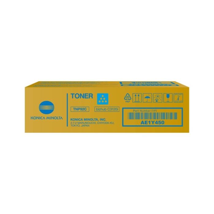Konica Minolta TNP92 Cyan Cartucho de Toner Original TNP92C/AE1Y450
