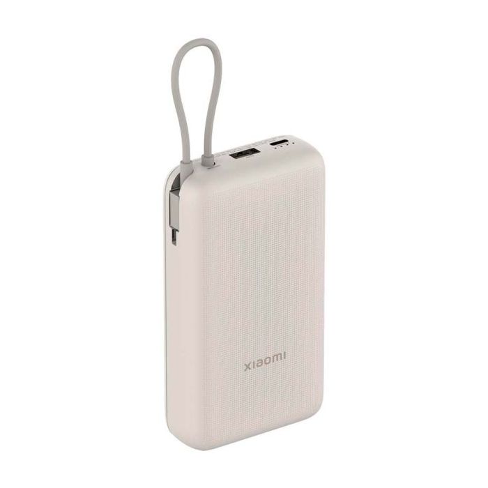 Xiaomi Tan GL Powerbank 20000 mAh - 33W - Cable Integrado - Carga Rapida - Multiples Capas de Seguridad - Color Beige