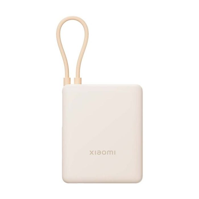 Xiaomi Tan GL Powerbank 10000 mAh - 33W - Cable Integrado - Carga Rapida - Multiples Capas de Seguridad - Color Beige