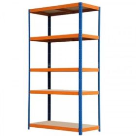 Blim Estanteria Metalica - 5 Baldas - 175kg por Balda - Montaje sin Tornillos - Tableros MDF - Pintura en Polvo - Anticorrosion