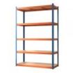 Blim Estanteria Metalica - 5 Baldas - 250kg por Balda - Montaje sin Tornillos - Tableros MDF - Pintura en Polvo - Anticorrosion