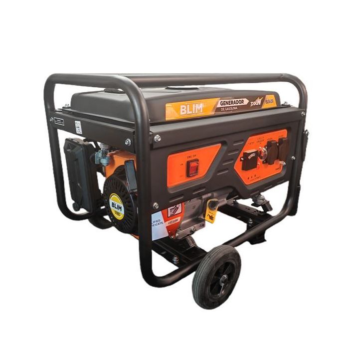 Blim Generador Electrico a Gasolina - Potencia 3.1kW - 3.3kW Maximo - Cilindrada 223cc - OHV 4 Tiempos - Deposito 15L - 9h de Au