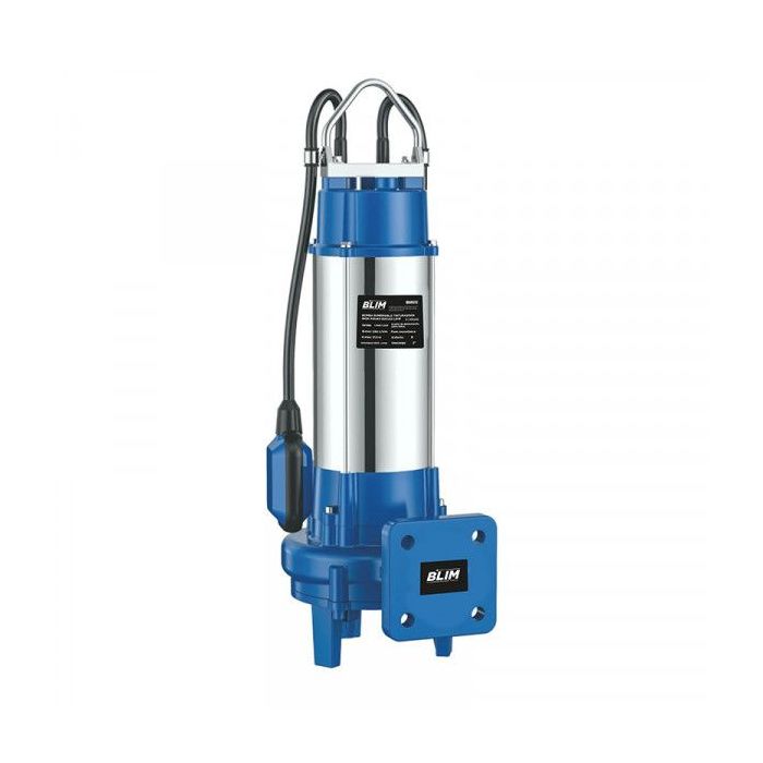 Blim Bomba Sumergible Trituradora - Potencia 1.5HP - IP68 - Monofasica - Velocidad 2850rpm - Alta Presion de Descarga - Protecci