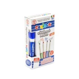 Carioca Rotulador para Pizarra Blanca - Punta de Ø 4.5mm - Tapa con Clip - Se Borra Facilmente - Se Seca Rapidamente - Color Azu