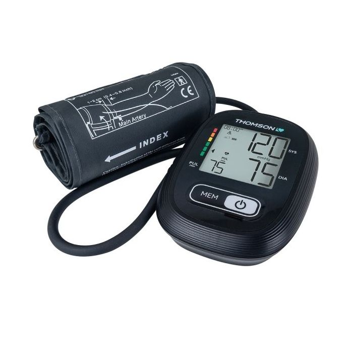 Thomson Cardio A10 Tensiometro de Brazo - Deteccion Arritmia - Inidcador de Hipertension - 2 Usuarios - Color Negro