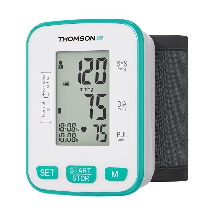 Thomson Cardio W5 Tensiometro de Muñeca - Deteccion Arritmia - Memoria 60 Lecturas - 2 Usuarios - Color Blanco