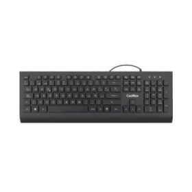 Coolbox FlatPro Teclado USB con 105 Teclas - Teclas planas - QWERTY Español - Color Negro