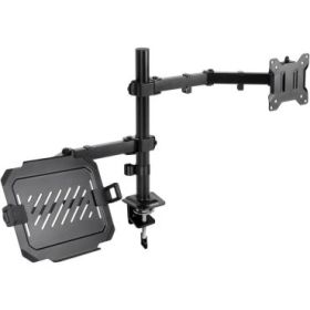 Tooq Soporte de Mesa para Monitor y Portatil - 2 Brazos - Pantallas de 13-32  - Soporta 8kg por Brazo - VESA 75x75 y 100x100 - E