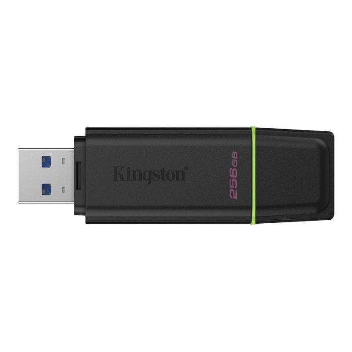 Kingston DataTraveler Exodia Memoria USB 256GB - USB 3.2 Gen 1 - Con Tapa - Enganche para Llavero - Color Negro (Pendrive)