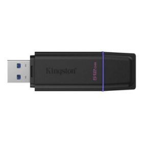 Kingston DataTraveler Exodia Memoria USB 512GB - USB 3.2 Gen 1 - Con Tapa - Enganche para Llavero - Color Negro (Pendrive)