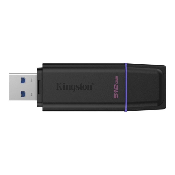 Kingston DataTraveler Exodia Memoria USB 512GB - USB 3.2 Gen 1 - Con Tapa - Enganche para Llavero - Color Negro (Pendrive)