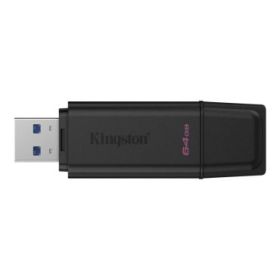 Kingston DataTraveler Exodia Memoria USB 64GB - USB 3.2 Gen 1 - Con Tapa - Enganche para Llavero - Color Negro (Pendrive)