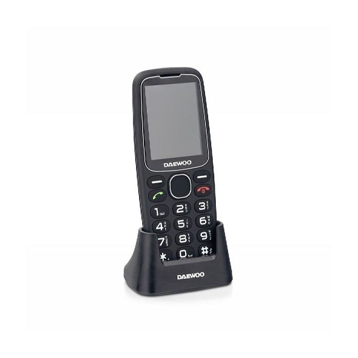 Daewoo Telefono Movil para Mayores - Pantalla 2.4  - Teclas Grandes Retroiluminadas - Bateria 1.400mAh - Boton SOS Trasero - Dua