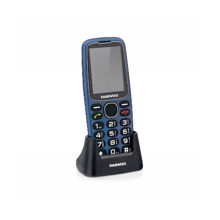 Daewoo Telefono Movil para Mayores - Pantalla 2.4  - Teclas Grandes Retroiluminadas - Bateria 1.400mAh - Boton SOS Trasero - Dua