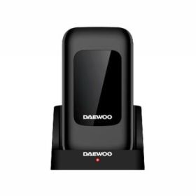 Daewoo Telefono Movil de Tapa - Doble Pantalla 2.8  y 1.77  - Teclas Grandes - RAM 48Mb - ROM 128Mb - 1000mAh - Camara 0.3Mp - 4